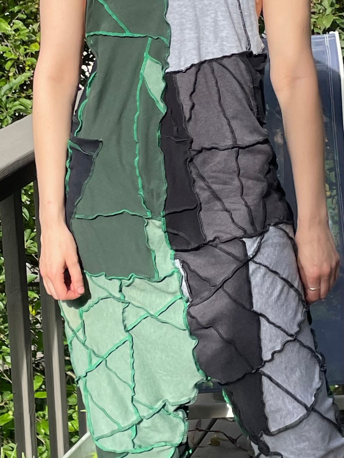 Green, Black, and Gray Harem Style Jumper