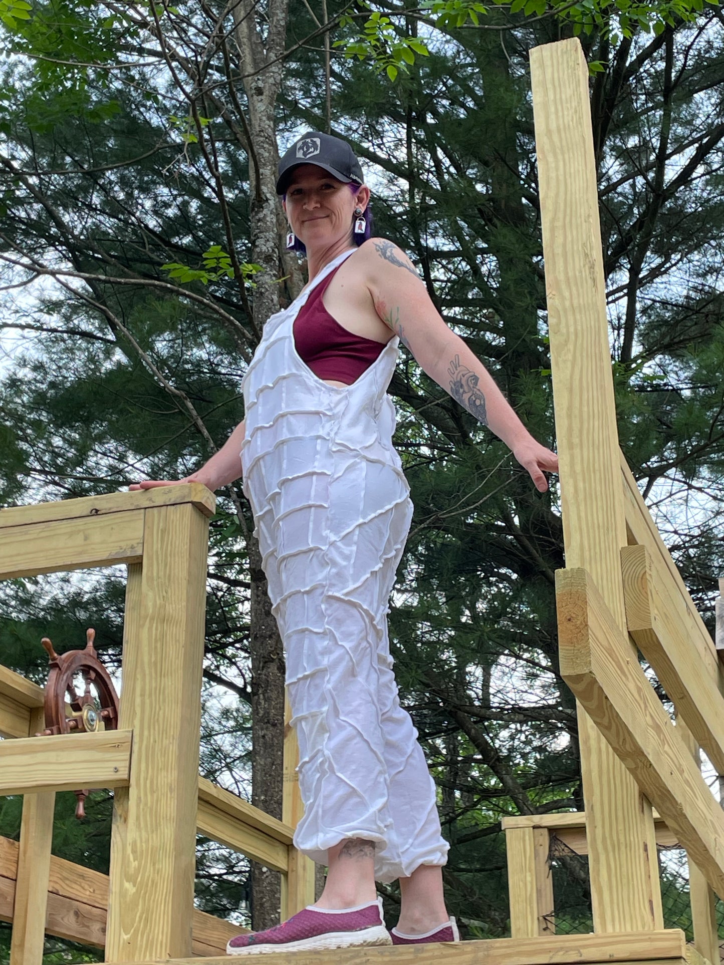 White Harem-Style Jumper