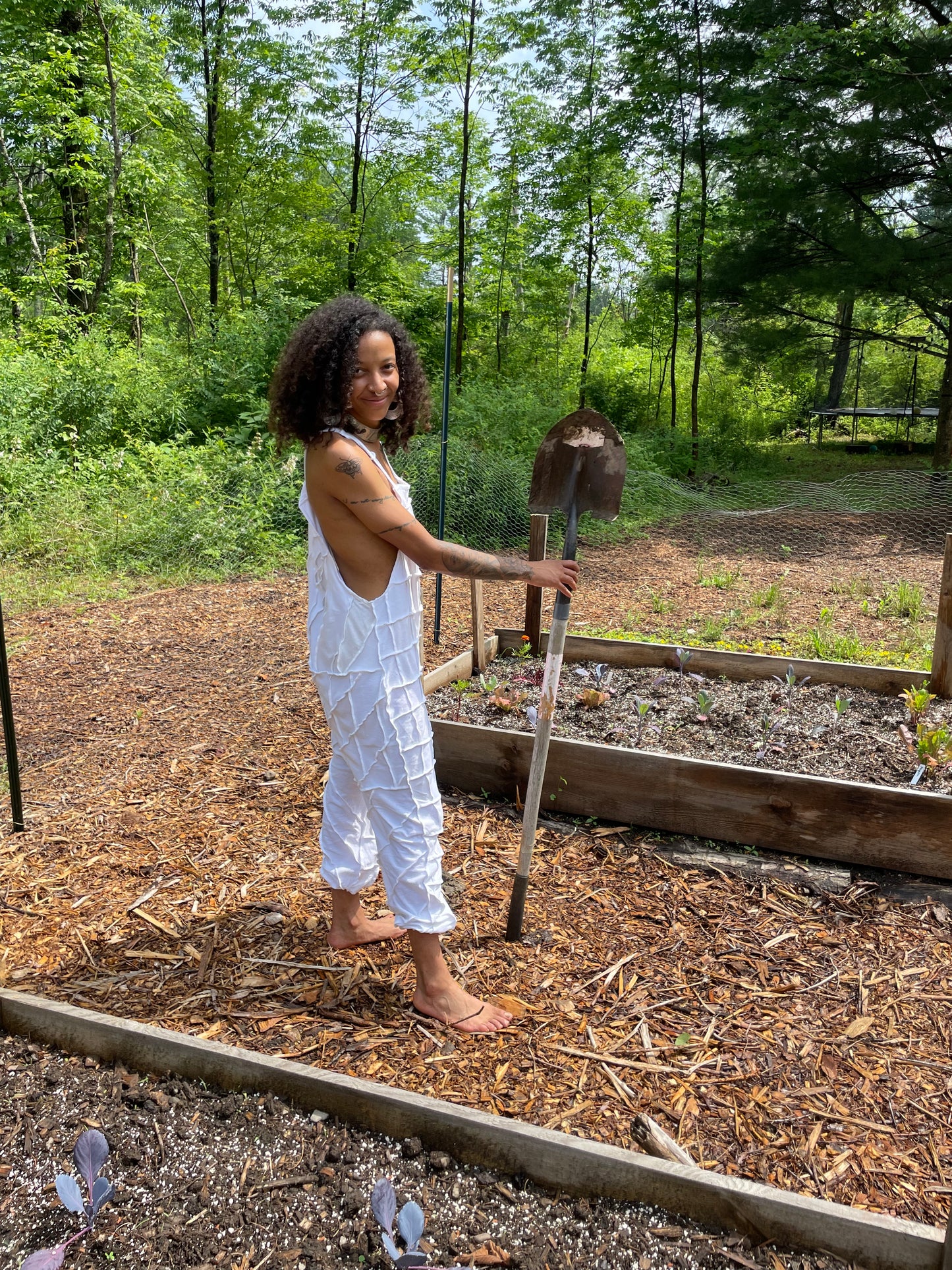 White Harem-Style Jumper