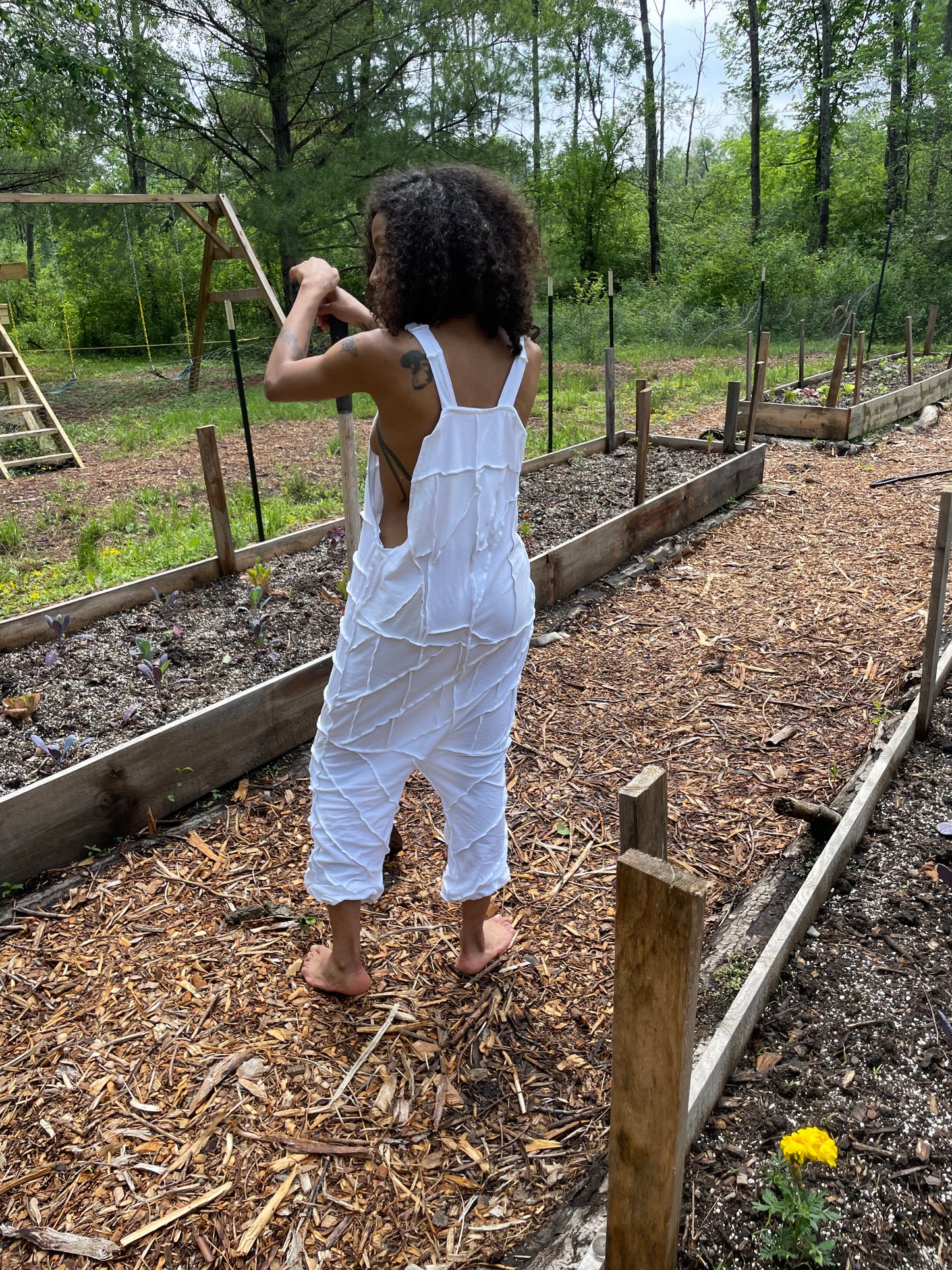 White Harem-Style Jumper