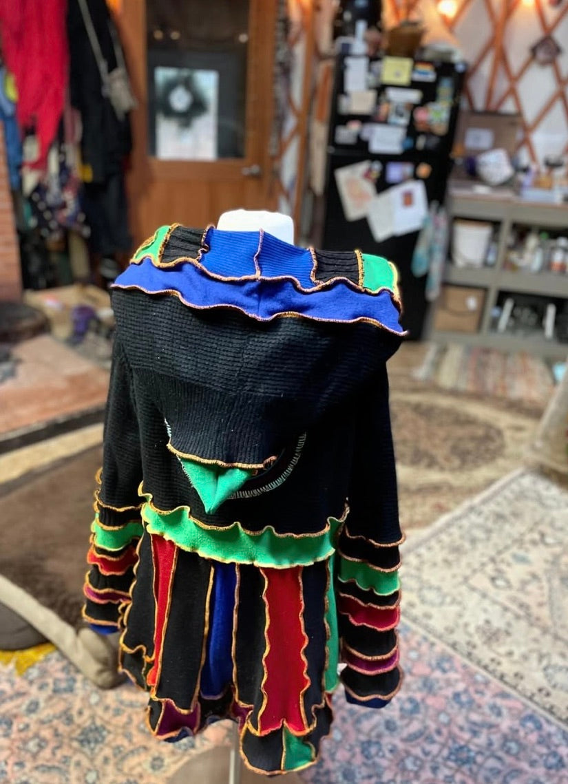 Shipibo Embroidered Sweater Coat