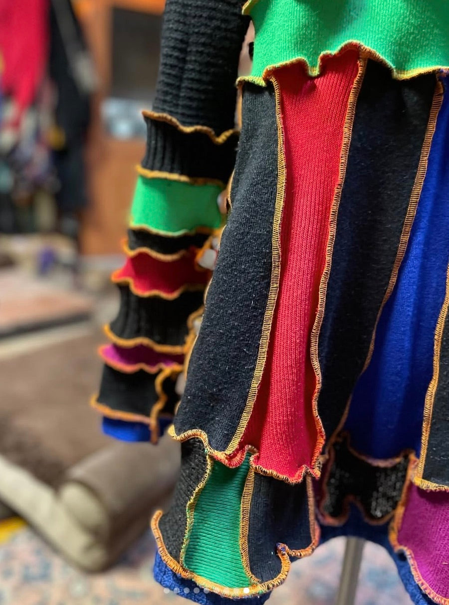 Shipibo Embroidered Sweater Coat