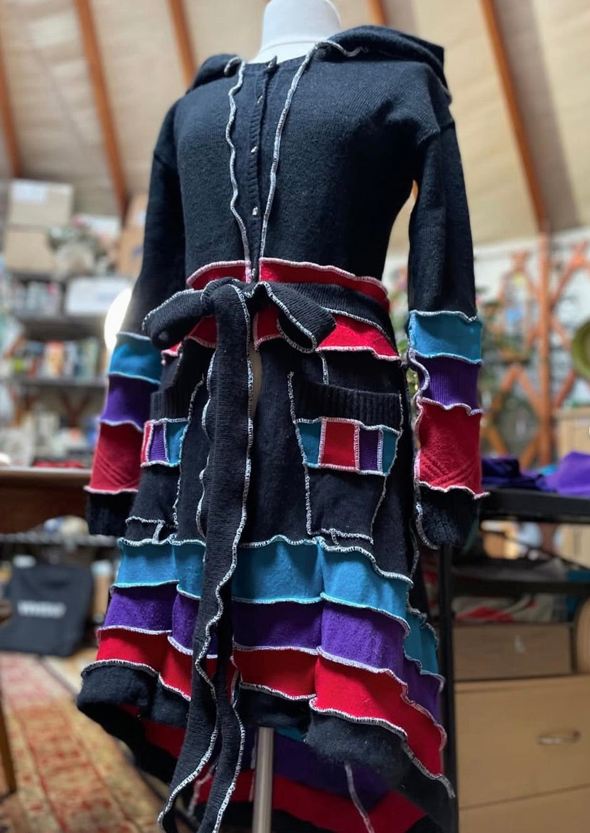 Shipibo Embroidered Sweater Coat