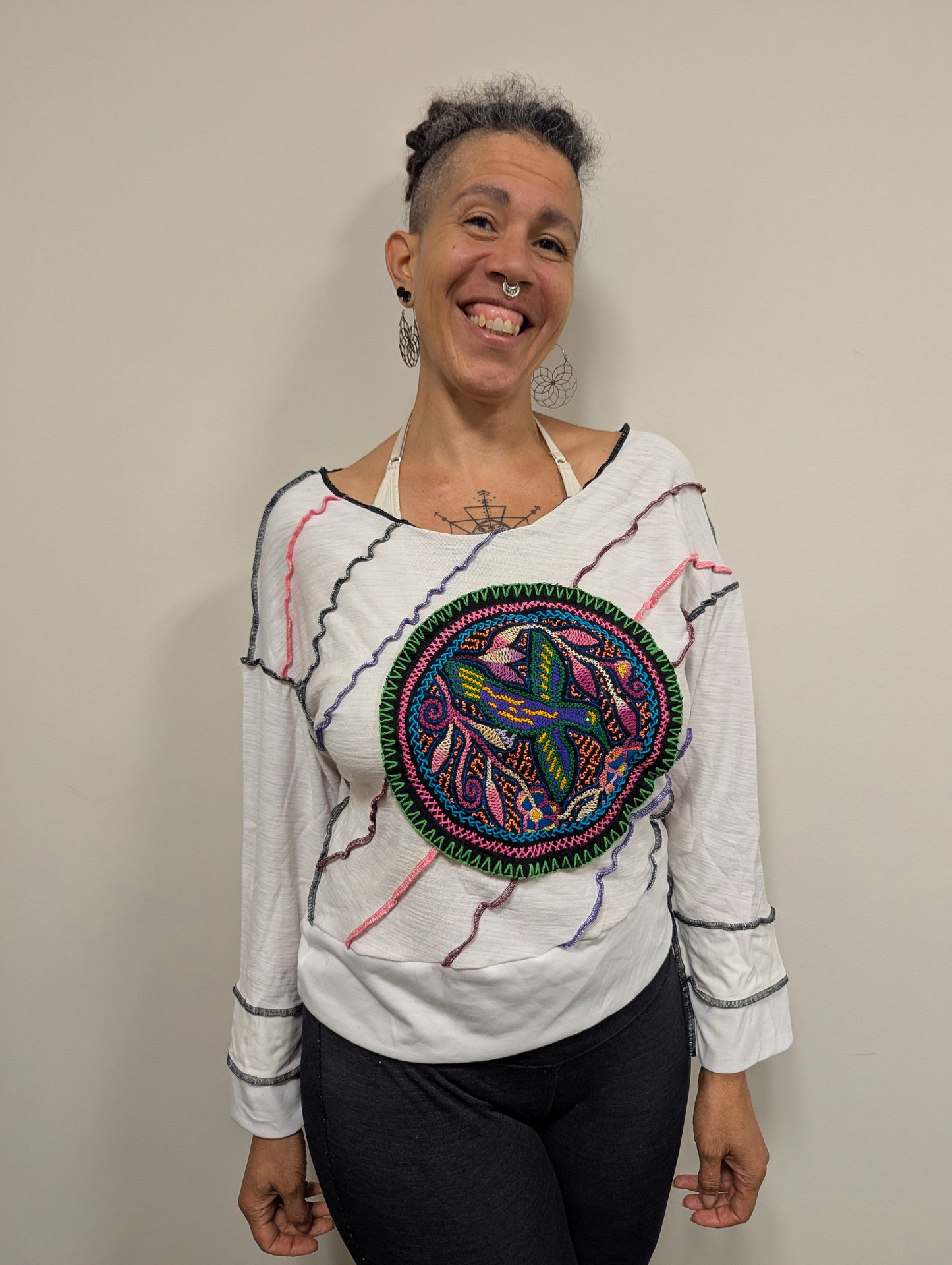 Hummingbird Shipibo Embroidered Shirt