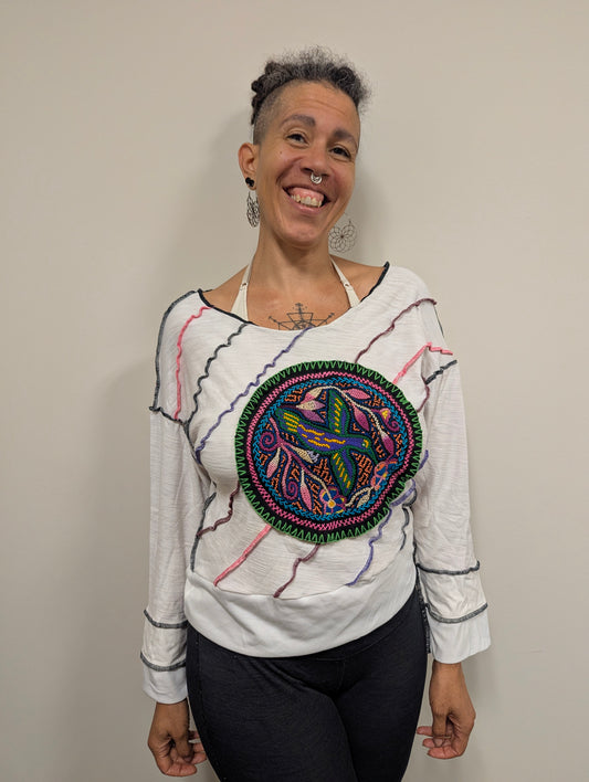 Hummingbird Shipibo Embroidered Shirt