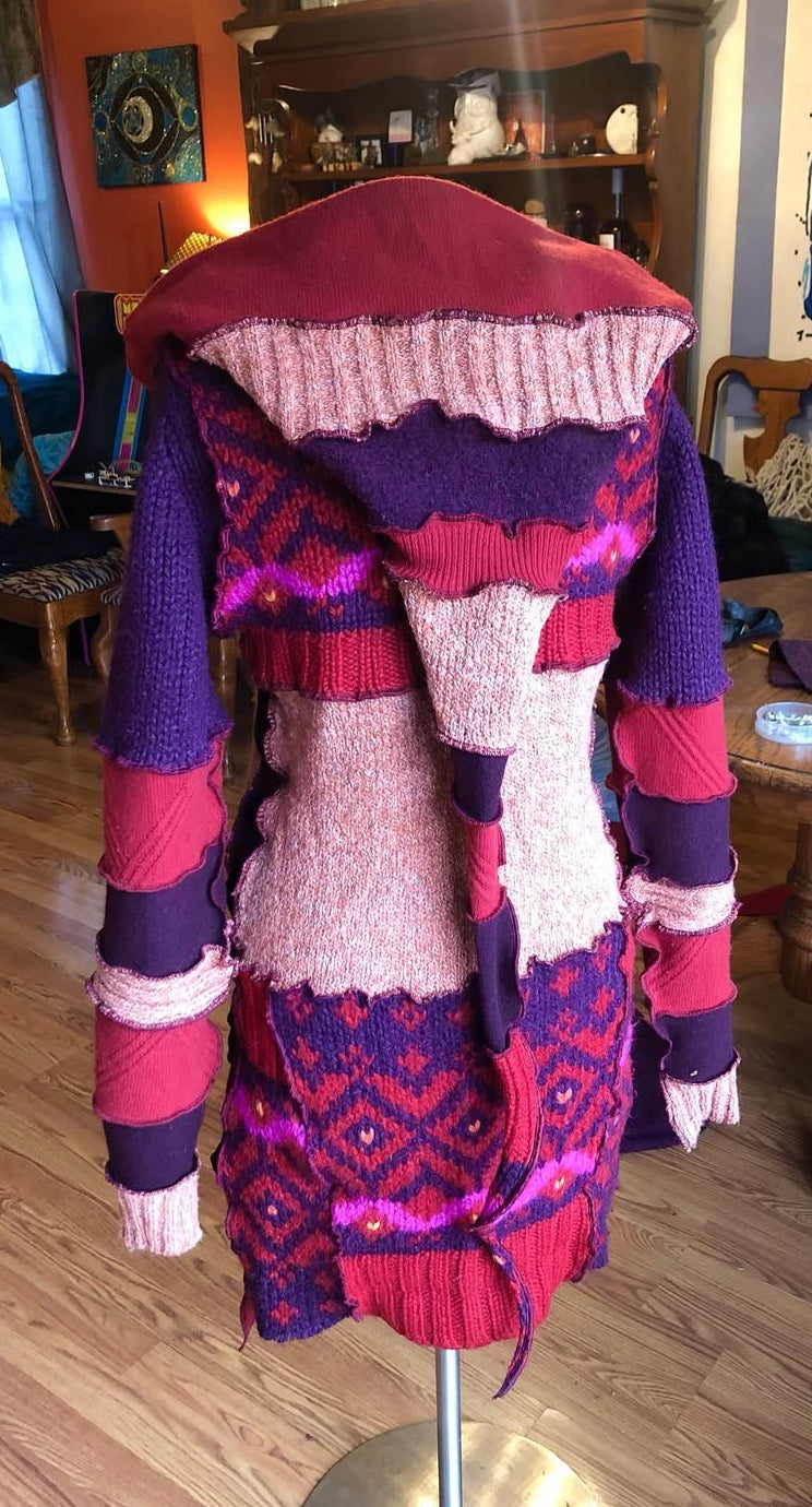 Fairy Sweater Hoodie (Maroon, Red, Peach)